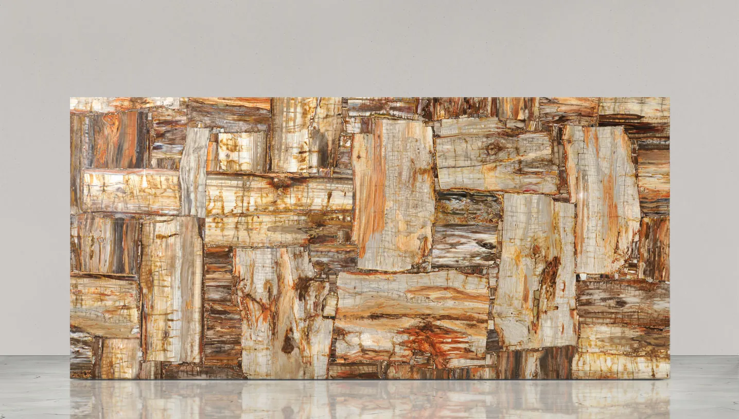 Petrified Wood Brown Retro, полудрагоценные камни — образец натурального камня